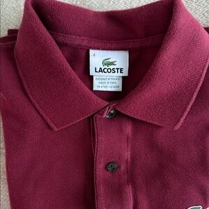 Lacoste Men's Dark Red Polo Shirt